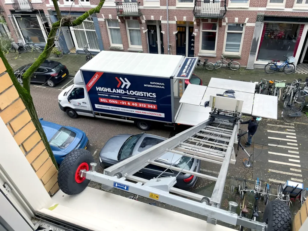 Verhuislift in Amsterdam.